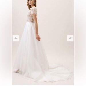 BHLDN 👰🏻‍♀️WHISPERS & ECHO NWOT Champagne Bridal Dress